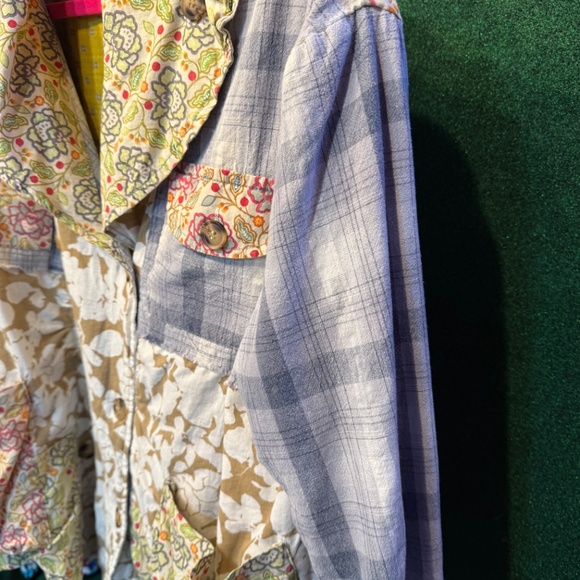 148 NWT BlueVelvet Boho Patchwork Detail Jacket - Picture 12 of 16